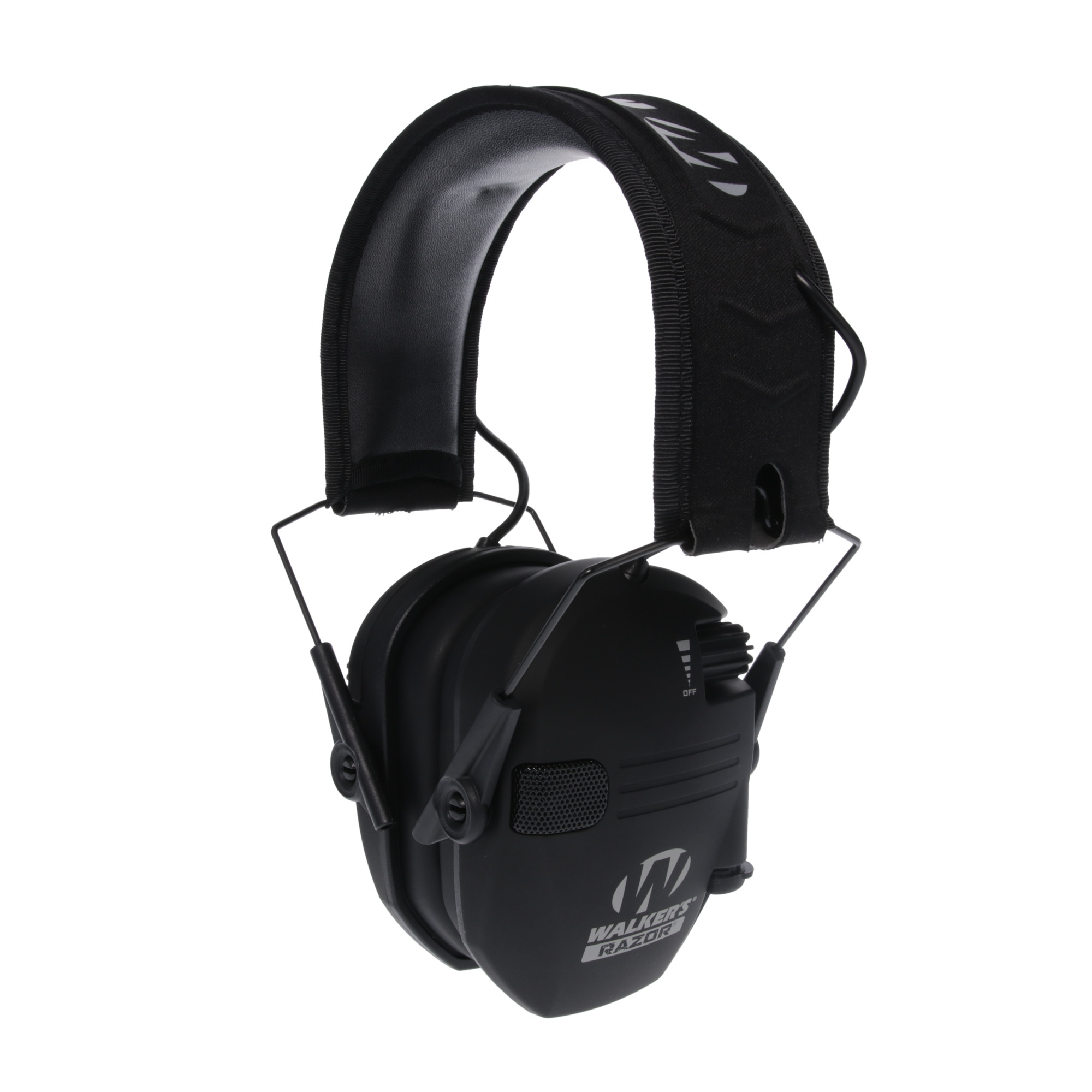 Walkers Game Ear Razor Slim Electronic Muff - 23dB Noise Reduction, HD Speakers, Omnidirectional Microphones, Black, Model# GWP-RSEM